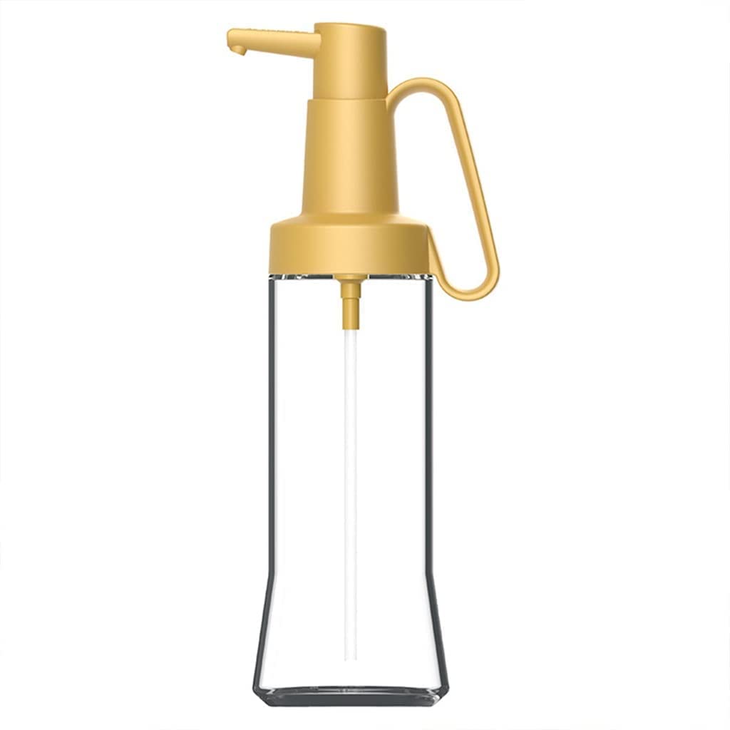 Refillable Leakproof Oil Bottle - 500ML Salad Dressing, Vinegar, BBQ & Soy Sauce Dispenser - Chef Kitchen Pouring Container (Yellow) - Perfect for Restaurants, Home Cooking & Outdoor Grilling