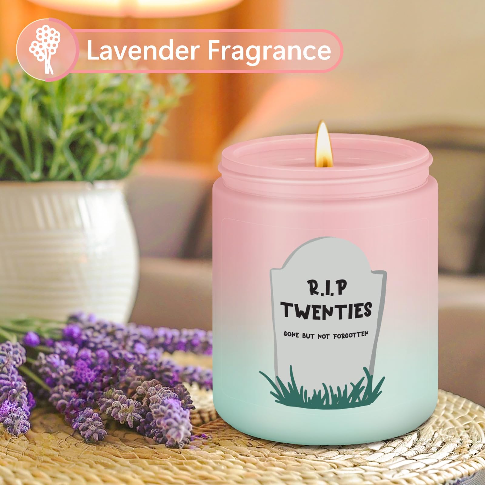 LEADO 30th Birthday Candle - Elegant 30 Year Old Birthday Gifts for Women & Men - Perfect 1995 30th Birthday Present for Her, Him, Sister or Friends - Happy Thirtieth Celebration Candle - Great for Birthday Parties, Milestone Celebrations & Surprise Gifts