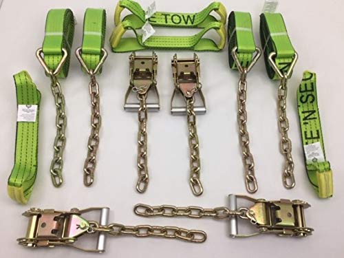 Heavy Duty 18' 8-Point Tie Down Strap Kit with 12