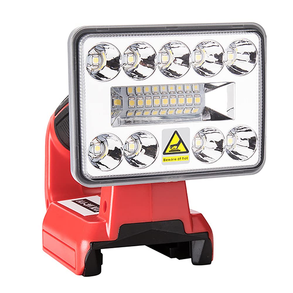 Rechargeable M18 LED Work Light for Milwaukee - 18V Cordless Flashlight & Spotlight, Compatible with Milwaukee 48-11-1828 Li-ion Battery (Tool Only) - Perfect for Outdoor Construction, Camping & Emergency Lighting
