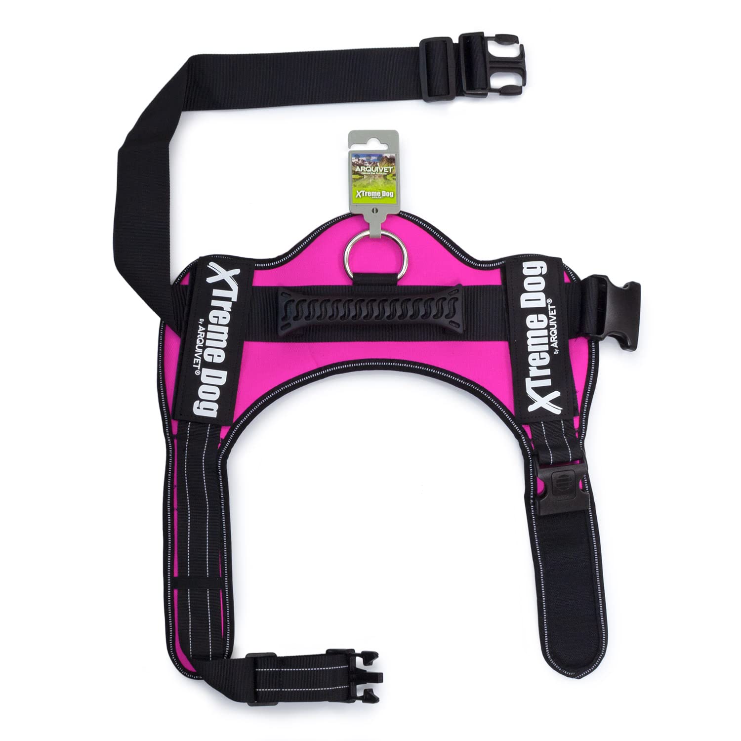 Xtreme Dog Harness for Small Dogs - Adjustable Pink Pet Harness (44-57 cm/XS) - Comfortable & Secure Walking Gear for Puppies, Training, and Outdoor Adventures