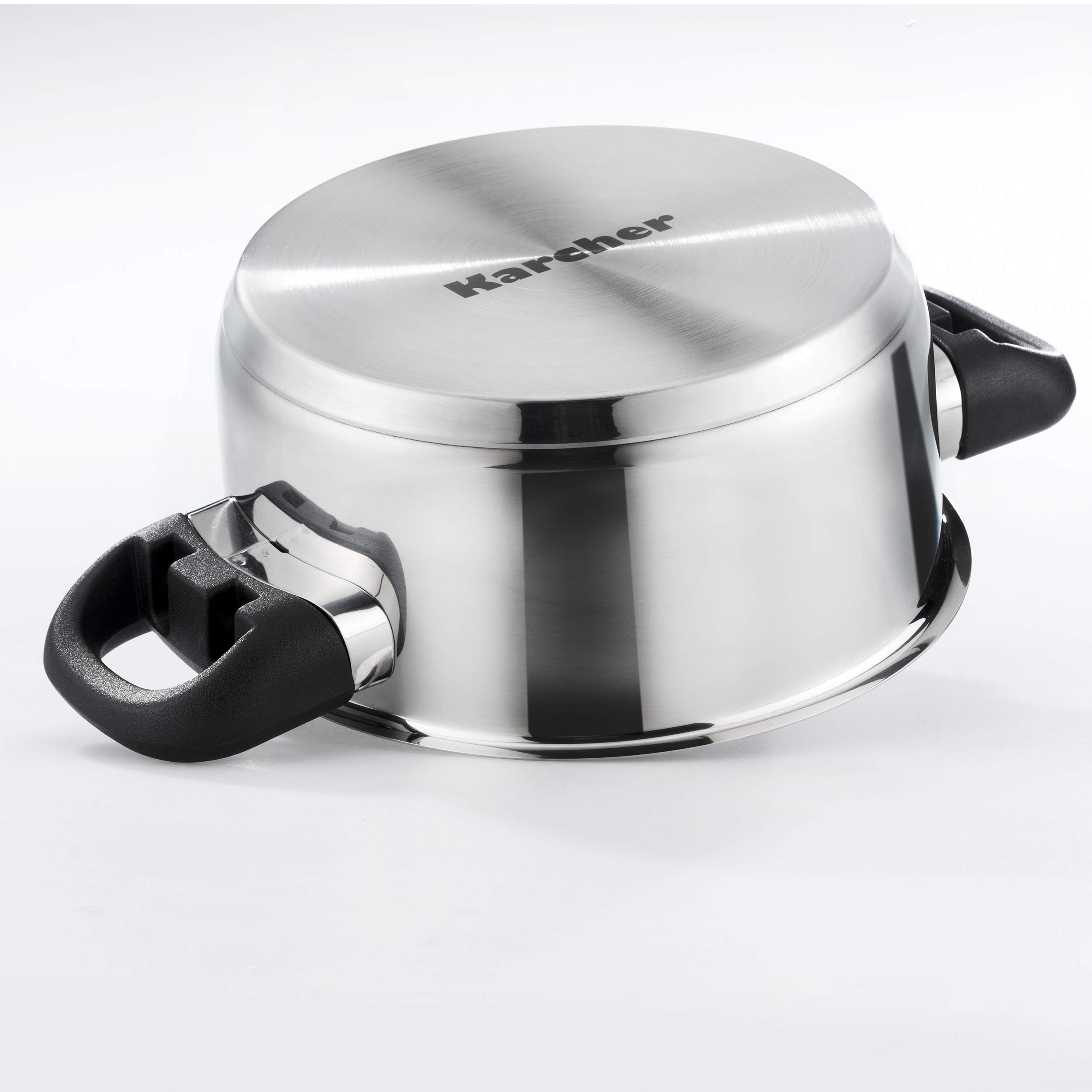 Premium 4-Piece Mia Stainless Steel Cookware Set with Glass Lids - Induction Compatible Pots & Pans for Gas, Electric & Ceramic Stoves - Perfect for Everyday Cooking, Soups, Stews & Family Meals