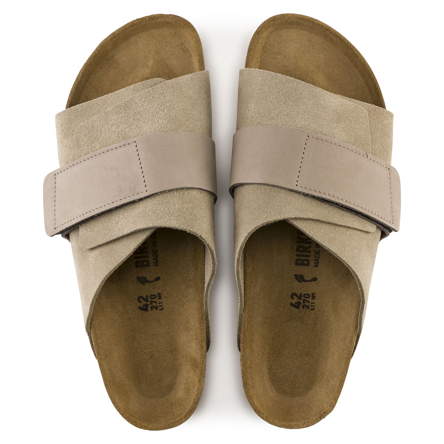 Birkenstock Kyoto Oiled Leather & Suede Sandals for Women - Comfortable Taupe Casual Footwear | Perfect for Summer, Beach, and Everyday Wear