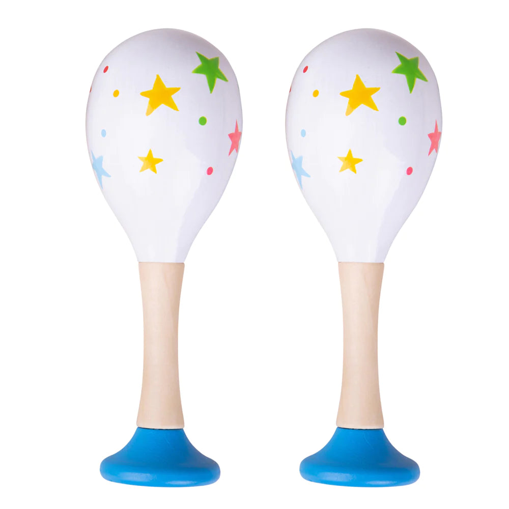 Handmade Wooden Maracas - Natural Percussion Musical Instruments for Kids & Adults - Perfect for Parties, Music Classes & Cultural Events