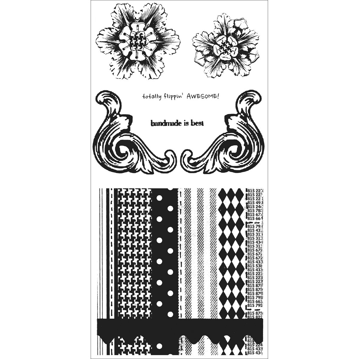 Art Gone Wild Black Accent Cling Stamp for Scrapbooking, Card Making & DIY Crafts – Perfect for Home Decor, Journals & Mixed Media Projects