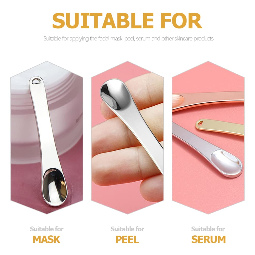 5-Piece Mini Cosmetic Spatula Set - Makeup & Skincare Scoop for Eye Cream, Face Lotion & Beauty Products - Perfect for Precise Application & Hygienic Use in Salons, Travel Kits & Home Skincare Routines