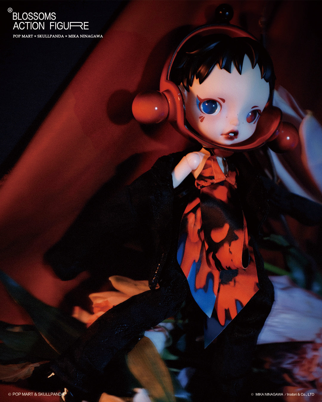 POP MART Skullpanda x Mika Ninagawa Blossoms Collectible Action Figure - Limited Edition Anime Art Toy for Display, Photography & Gift Giving