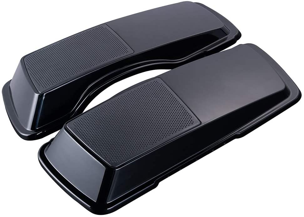 Moto Onfire Scarlet Red 6x9 Saddle Bags Speaker Lids Compatible with 1993-2013 Harley Touring FLH FLHX Hard Saddlebags - Perfect for Motorcycle Audio Upgrades & Long Rides
