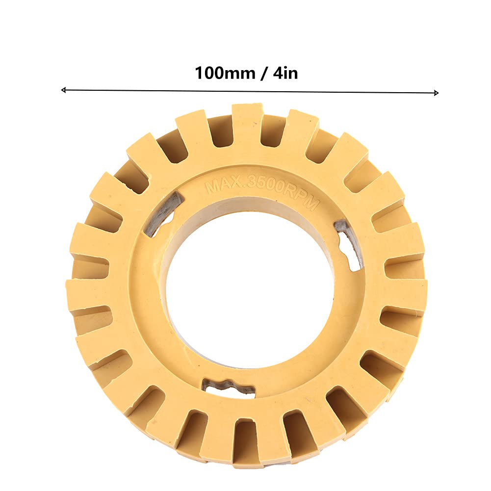 4 Inch 100mm Serrated Rubber Belt Grinder Sander Wheel - Metal Grinding, Polishing & Fine Finishing Tool with Zigzag Teeth for Cleaning - Perfect for Workshop, DIY Projects & Metalworking
