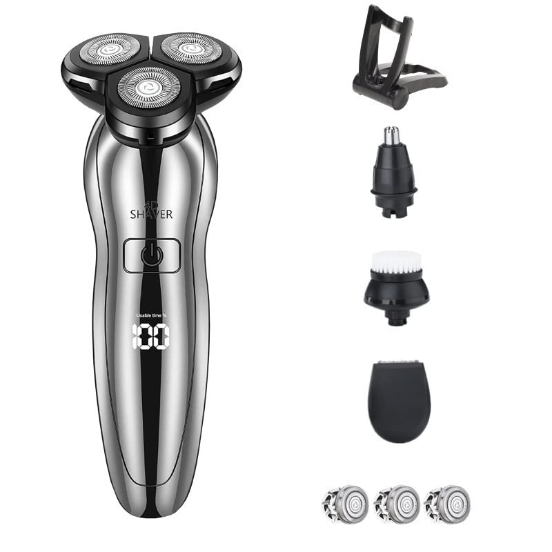 Premium Electric Head Shaver for Bald Men - USB Rechargeable & Washable Men's Shaving Machine with Beard & Mustache Trimmer (Color: 8508-F) - Perfect for Travel, Gym & Daily Grooming Routine