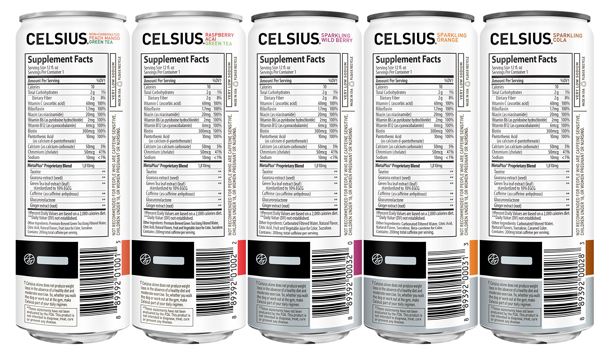 CELSIUS Fitness Drink Zero Sugar Variety Pack - 9 Flavors, 12 Slim Cans (12 Fl Oz Each) - Energy Boost for Workouts, Running & Active Lifestyle