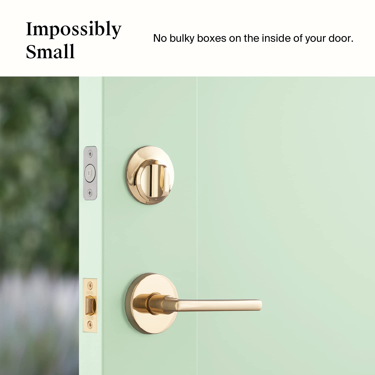 Level Lock Smart Lock - World's Smallest Smart Lock for Home Security - iOS & Android App Control - Apple HomeKit Compatible (Polished Brass) - Perfect for Smart Homes, Apartments & Vacation Rentals
