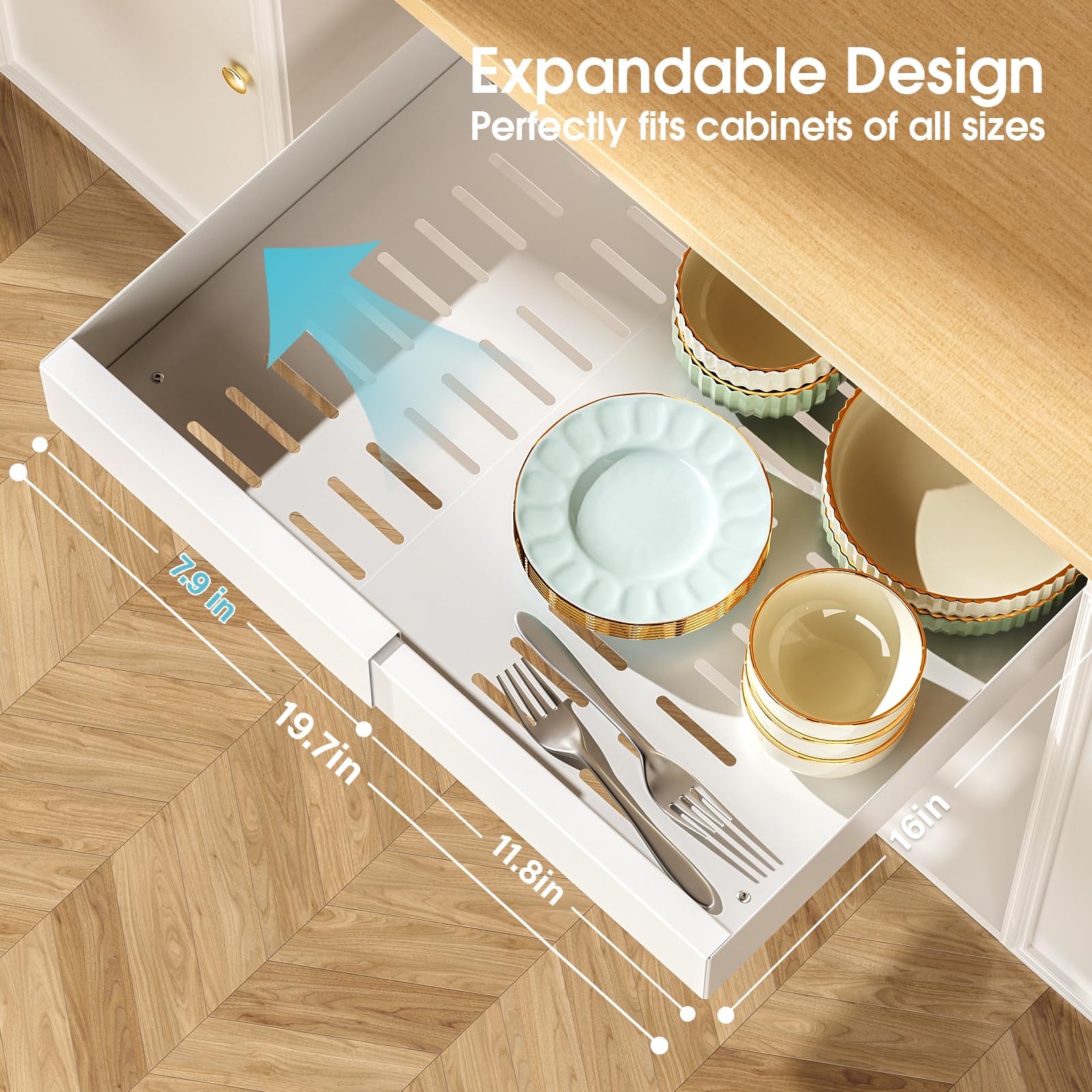 Delamu Expandable Pull Out Cabinet Organizer (11.8