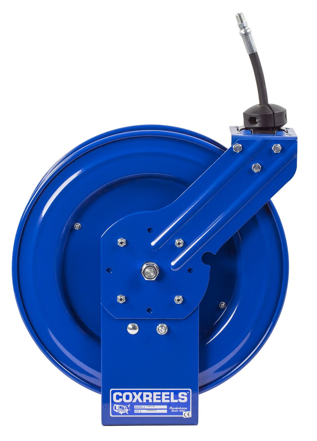 Coxreels P-MP-420 Medium Pressure Retractable Air Water Oil Hose Reel - 1/2 Inch ID, 20 Foot Hose Capacity, 2500 PSI, Includes Hose, Made in USA - Perfect for Automotive Shops, Industrial Applications & Home Garages