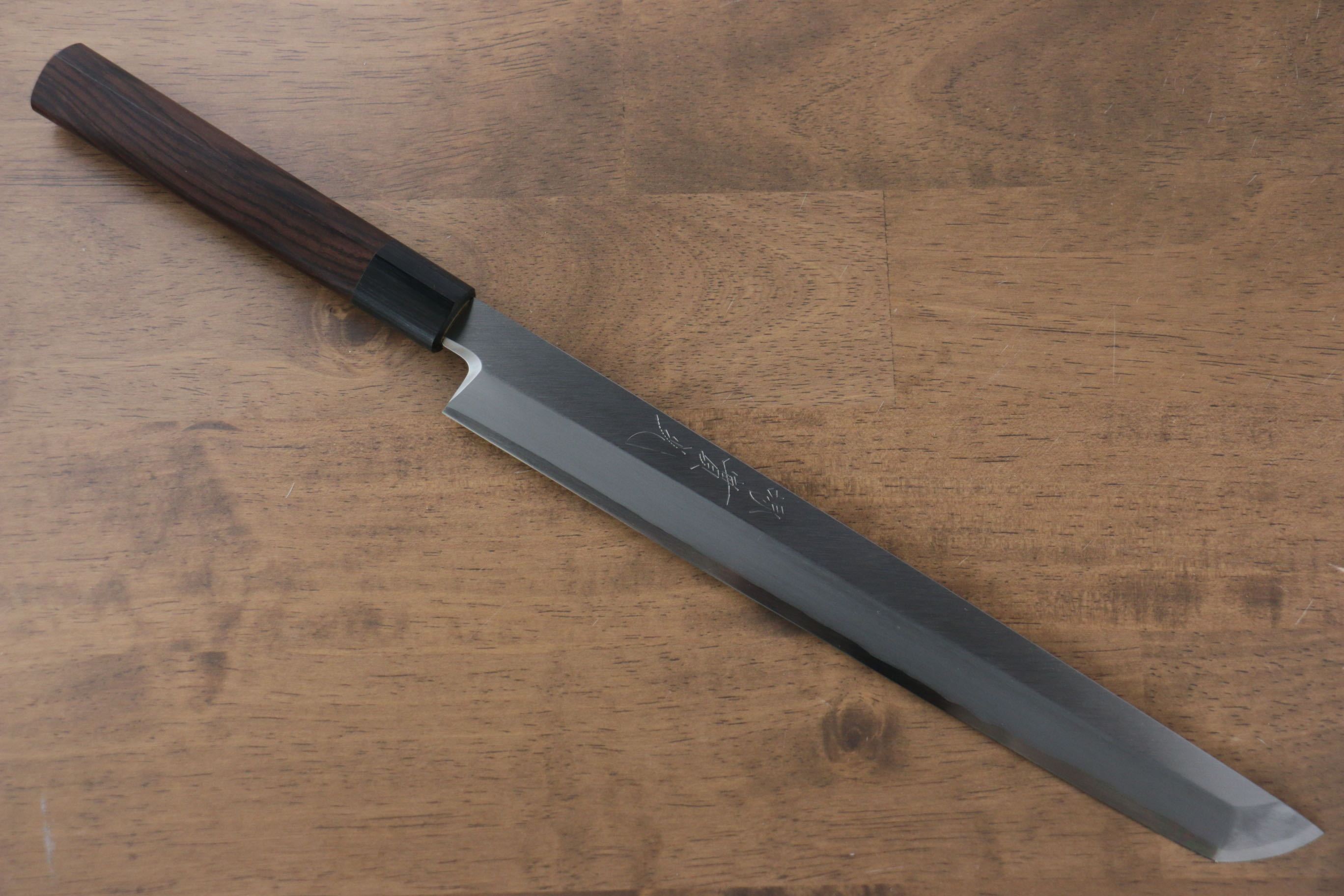 Premium Jikko Silver Steel No.3 Sakimaru Yanagiba 270mm Japanese Sushi Knife with Ebony Wood Handle - Perfect for Sushi Chefs & Professional Kitchen Use