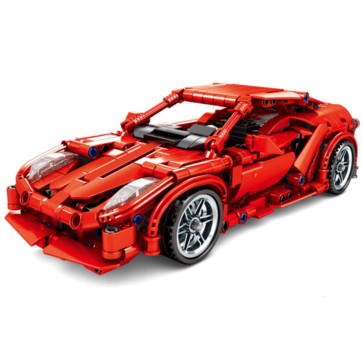 603-Piece Sports Car Building Block Set - DIY Pull Back Model Toy, Super Vehicle Construction Kit for Kids & Adults - MOC Stacking Bricks for Creative Play, Collectible Gift for Car Enthusiasts (Perfect for Birthday Presents, STEM Learning & Family Bonding Activities)
