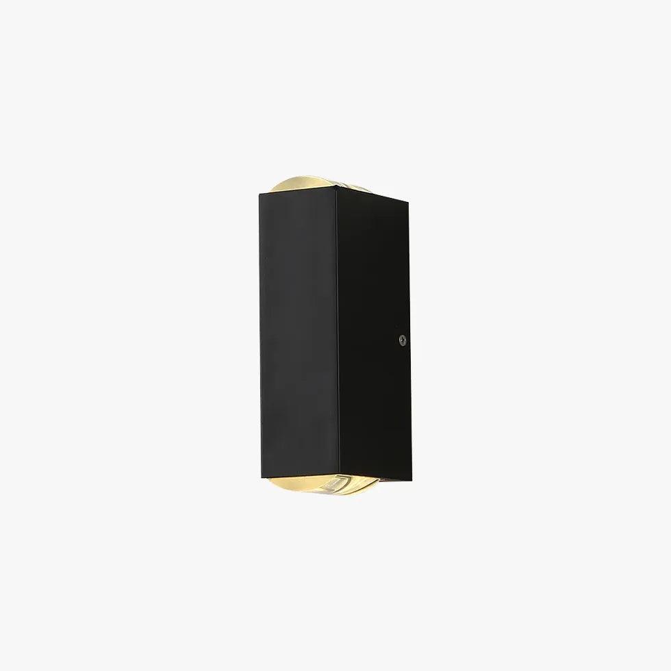 Black Rectangular Outdoor Wall Lights - Up and Down Lighting for Patio, Garden, and Exterior Home Decor