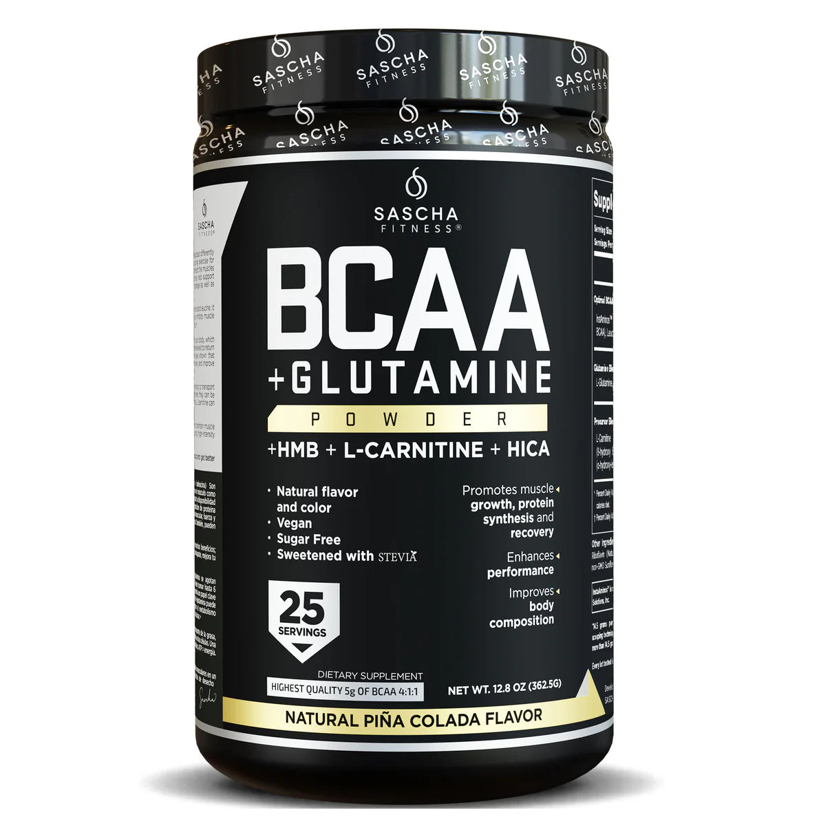 BCAA Powder for Muscle Recovery & Growth - SASCHA FITNESS Premium Branched-Chain Amino Acid Supplement - Ideal for Post-Workout, Fitness & Bodybuilding