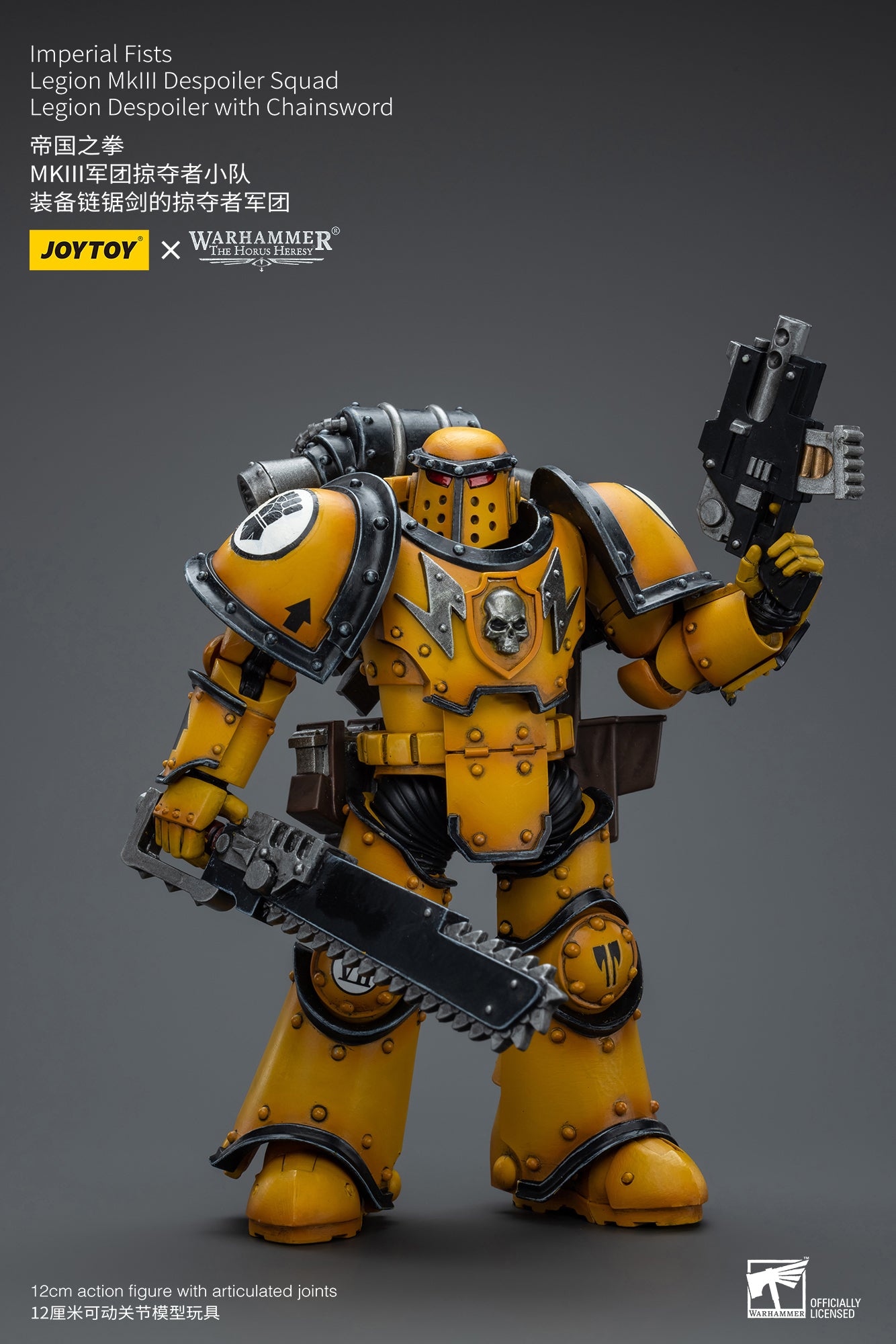 JOYTOY 1/18 Warhammer The Horus Heresy Imperial Fists Legion MkIII Despoiler Squad Action Figure - Collectible Miniature for Tabletop Gaming & Display