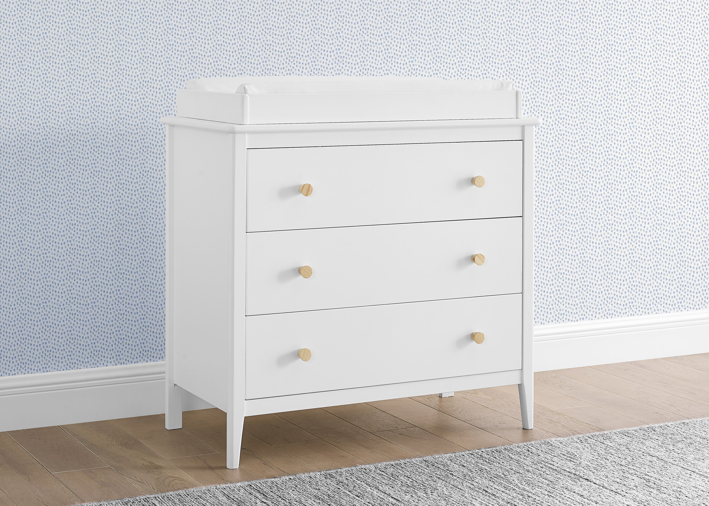 Casey 3 Drawer Dresser with Interlocking Drawers - Sturdy Bedroom Storage Furniture for Clothes & Accessories - Perfect for Kids Room, Nursery or Dorm Organization