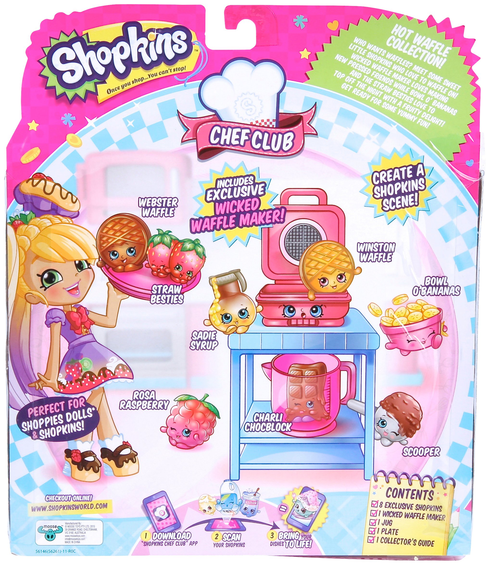 Shopkins Chef Club Hot Waffle Playset - 12 Piece Miniature Toy Food Set for Kids | Pretend Play, Collectibles & Party Favors | Perfect for Role Play, Birthday Gifts & Classroom Rewards