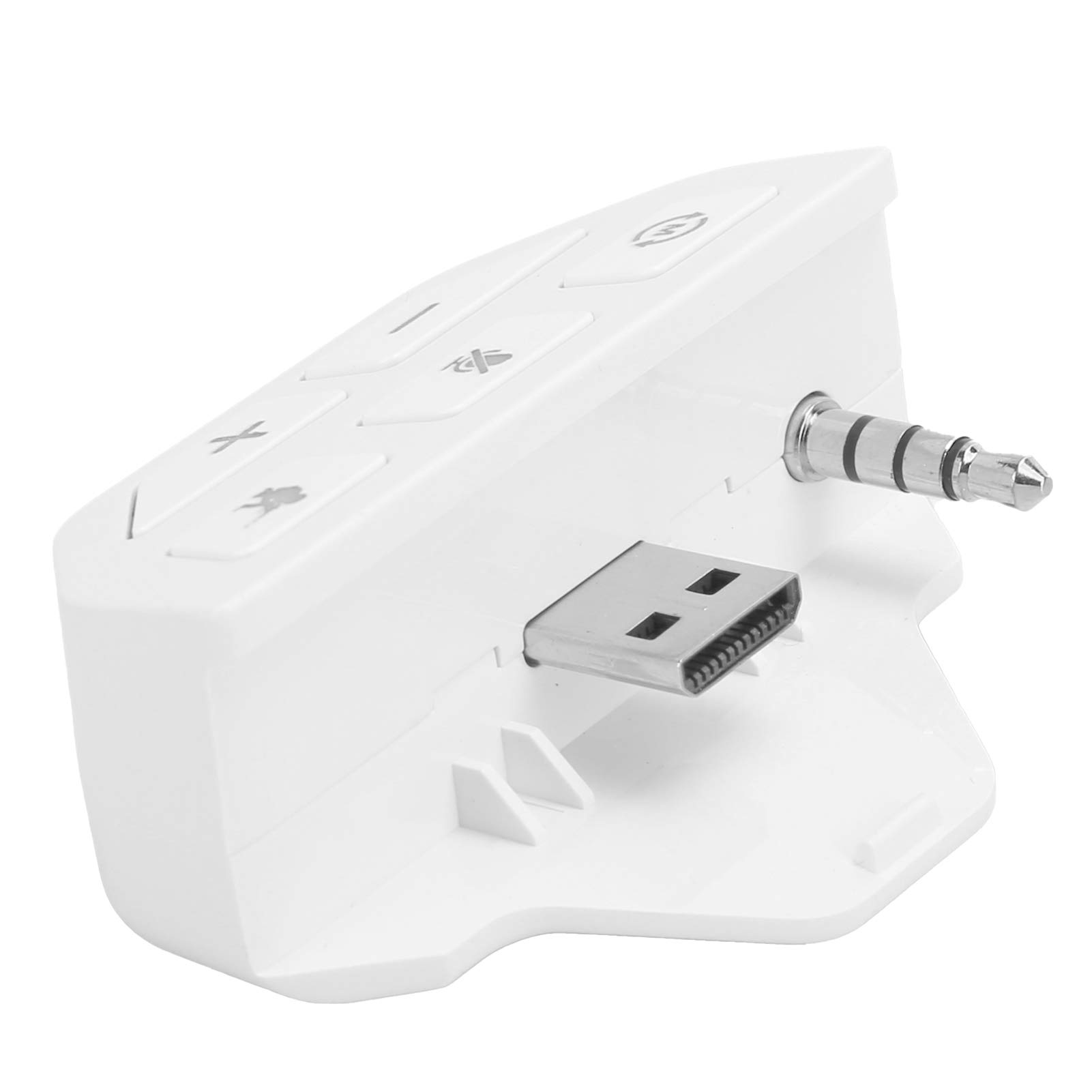 Dioche Stereo Headset Adapter for Xbox One Controller - 3.5mm Audio Jack Converter for Wireless Gamepad (White) | Perfect for Gaming, Streaming & Online Chatting
