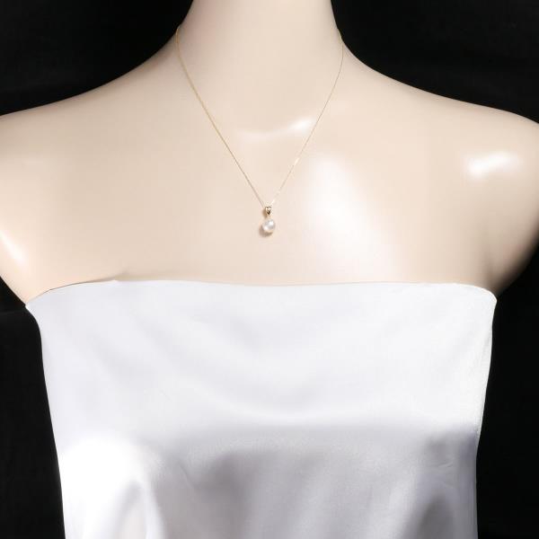 18K Yellow Gold Pearl Necklace for Women - Elegant Pearl Jewelry Gift for Brides, Anniversary & Special Occasions