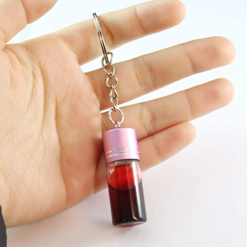 4PCS Glass Bottle Pendant Keychain - Essential Oil Diffuser, Memorial Urn Jewelry, Secret Wish Keeper - Perfect for Aromatherapy, Keepsakes & Remembrance Gifts