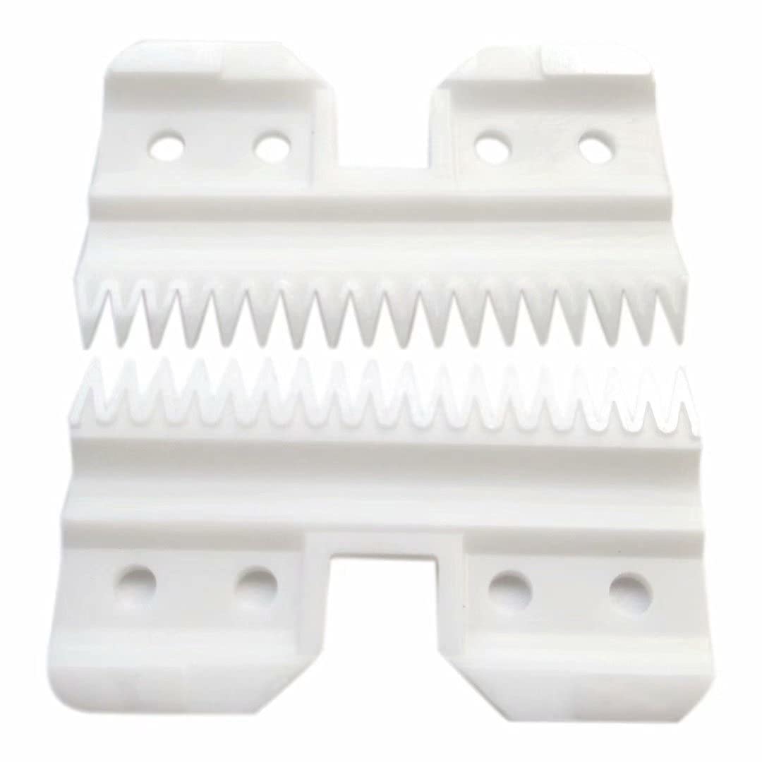 Ceramic Moving Blade Replacement for Andis/Wahl/Oster Fast Feed A5/AG Series Hair Clippers - 18 Teeth Pet & Human Grooming Tool (2 Pack, Off White) - Perfect for Professional Grooming & Home Haircuts
