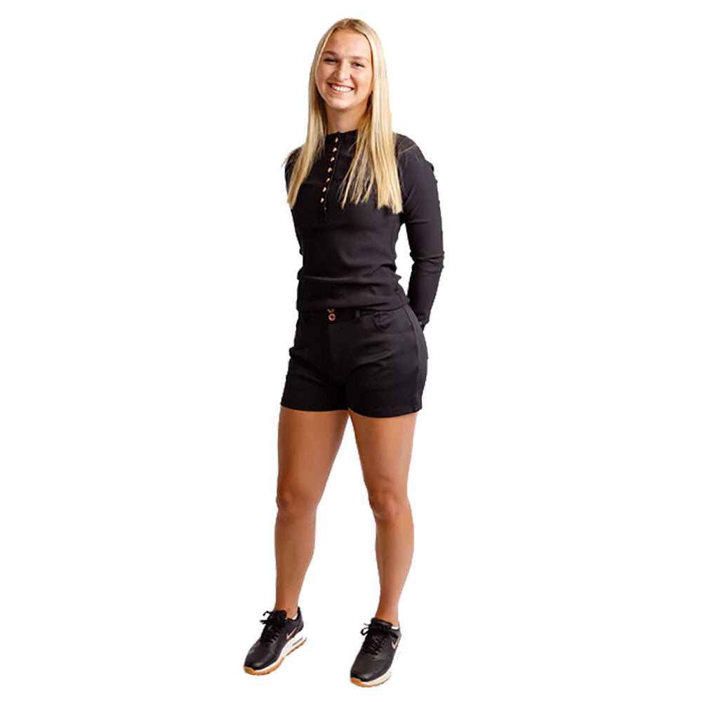 Calliope Women's Long Sleeve Henley Golf Polo Shirt - Breathable Moisture-Wicking Performance Top for Golf, Tennis & Casual Wear