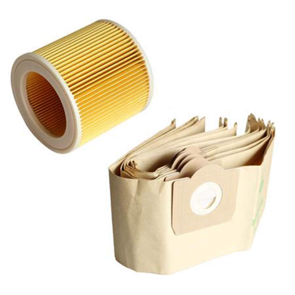 DOSIA 5X Dust Bags & 1X Filter Replacement for WD3 Premium Vacuum Cleaner 3300M/3200 WD3.500P 6959-130 - Perfect for Pet Hair, Allergies & Deep Cleaning