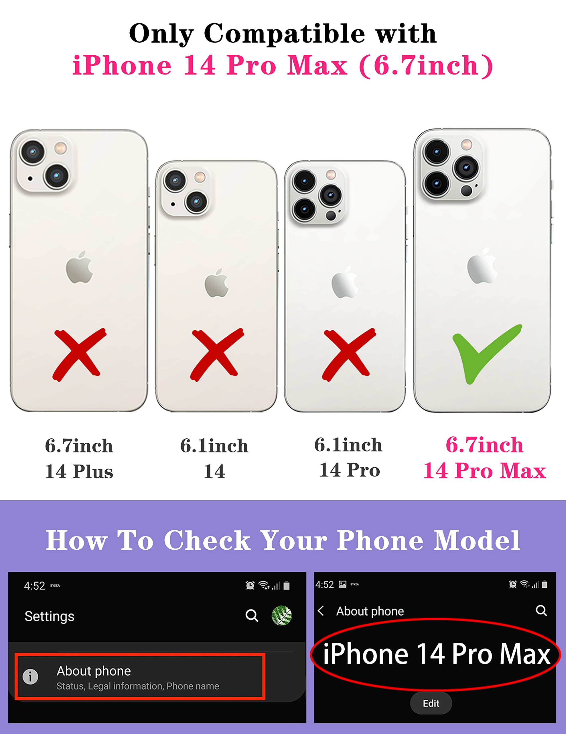 Goocrux 2in1 iPhone 14 Pro Max Case for Women - Leopard Print Phone Cover with Slide Camera Cover & Ring Holder | Cute Cheetah Animal Design Girly Case for iPhone 14 ProMax 6.7
