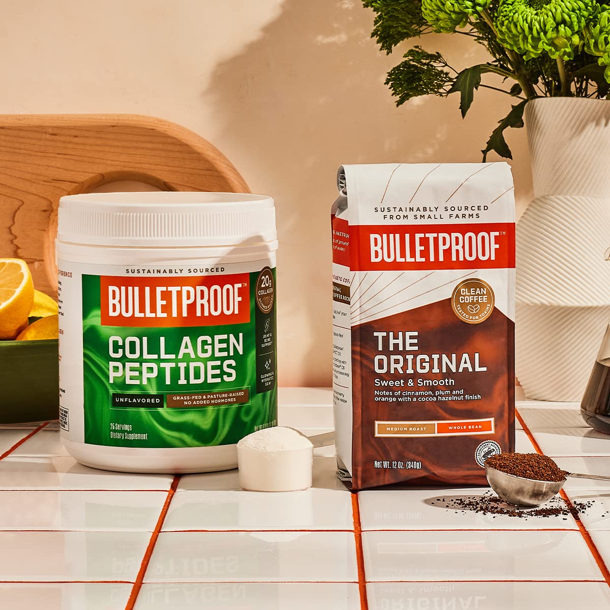 **Bulletproof Unflavored Collagen Protein Powder – 18g Grass-Fed Collagen Peptides with Amino Acids & 2 Billion CFU Probiotics for Gut Health (17.6 oz) – Supports Skin, Joint & Digestion – Ideal for Smoothies, Coffee & Baking**