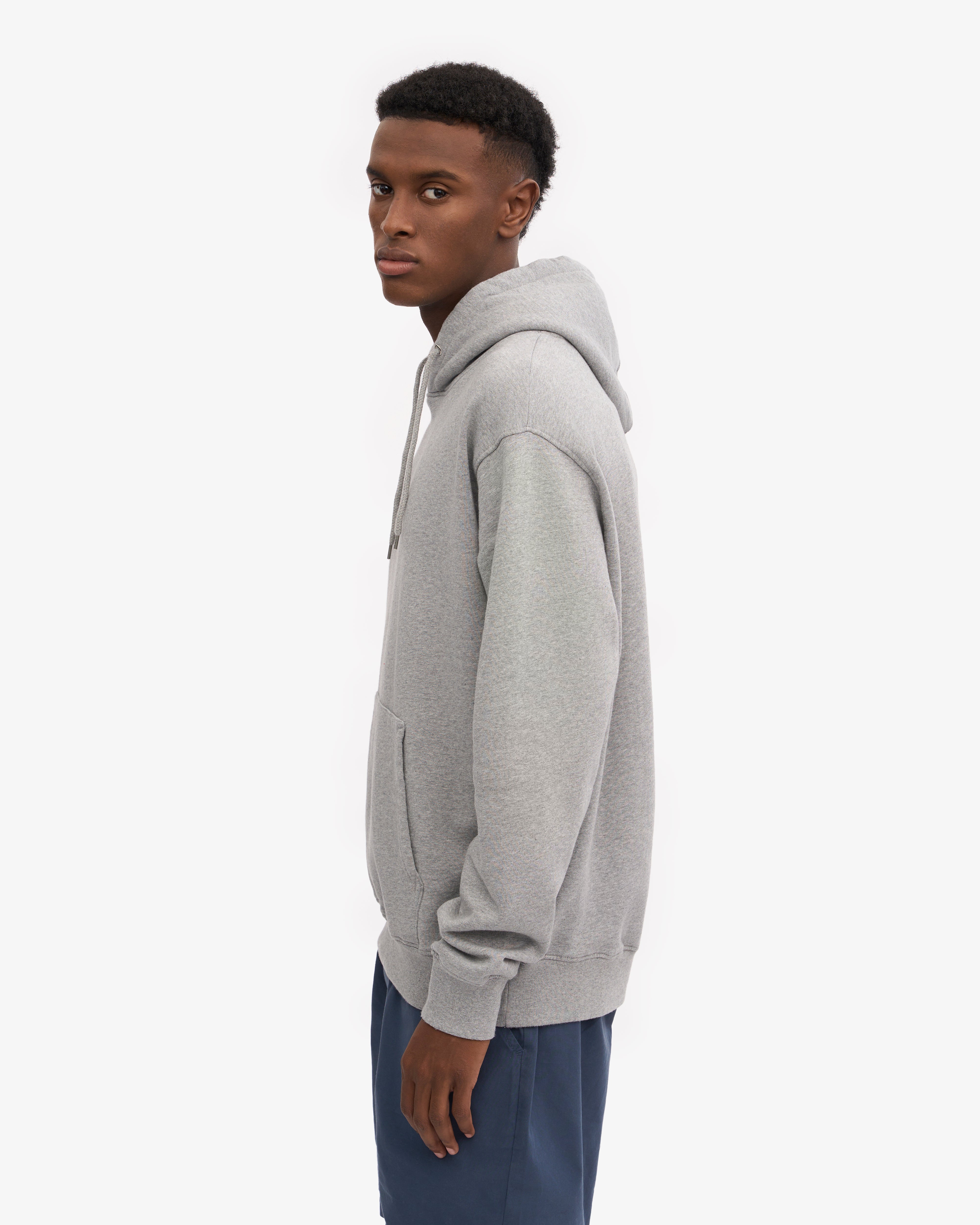 Classic Organic Cotton Hoodie - Heather Grey - Soft & Comfortable Pullover for Men & Women - Perfect for Casual Wear, Gym & Outdoor Activities