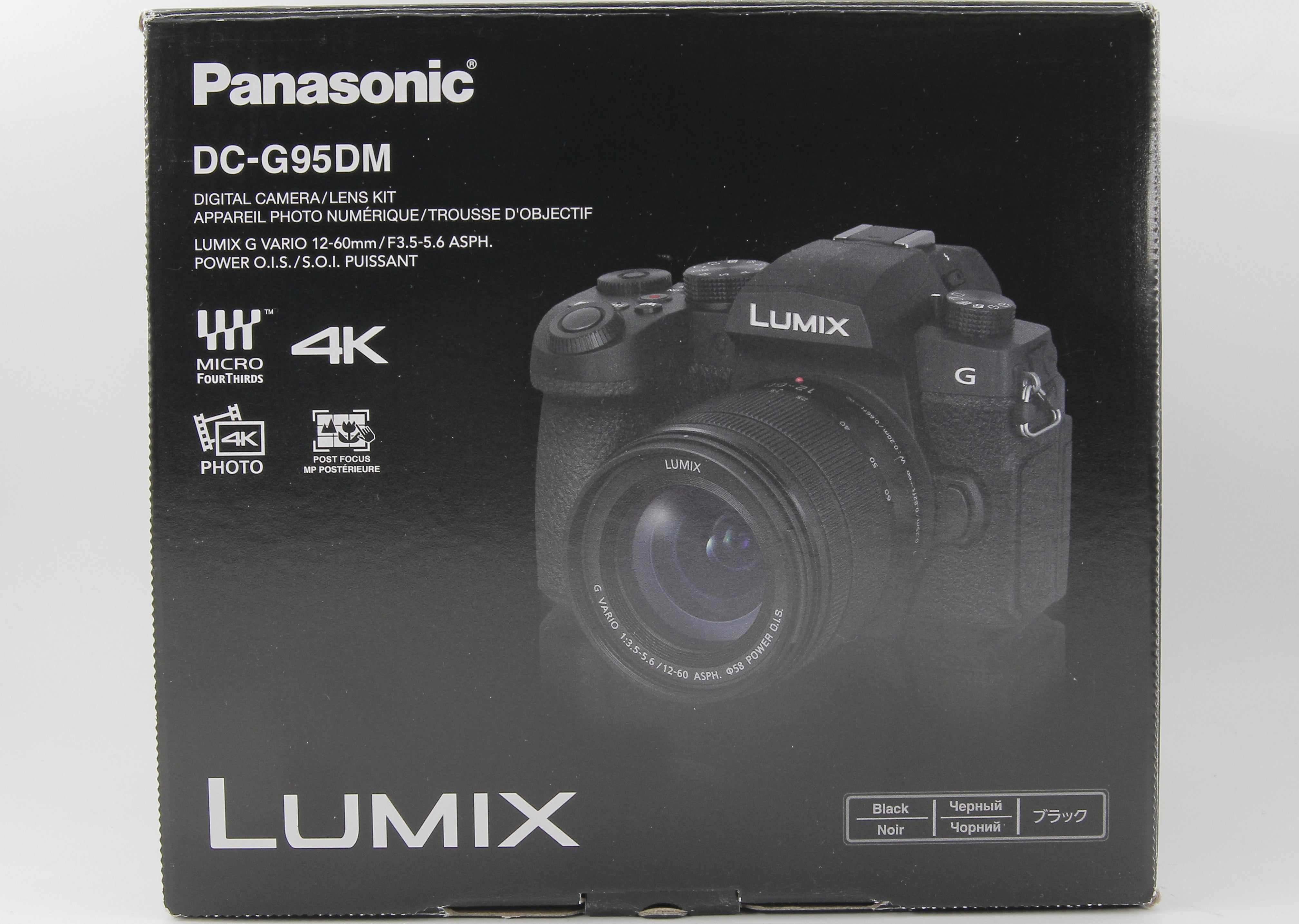 Panasonic Lumix G95 20.3MP 4K Mirrorless Camera with 12-60mm Lens - Open Box Excellent Condition - Perfect for Vlogging, Travel Photography & YouTube Content Creation
