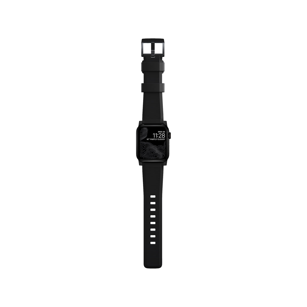 Nomad Rugged Band for Apple Watch 45mm - Durable Black Stainless Steel Strap for Outdoor Adventures & Active Lifestyles
