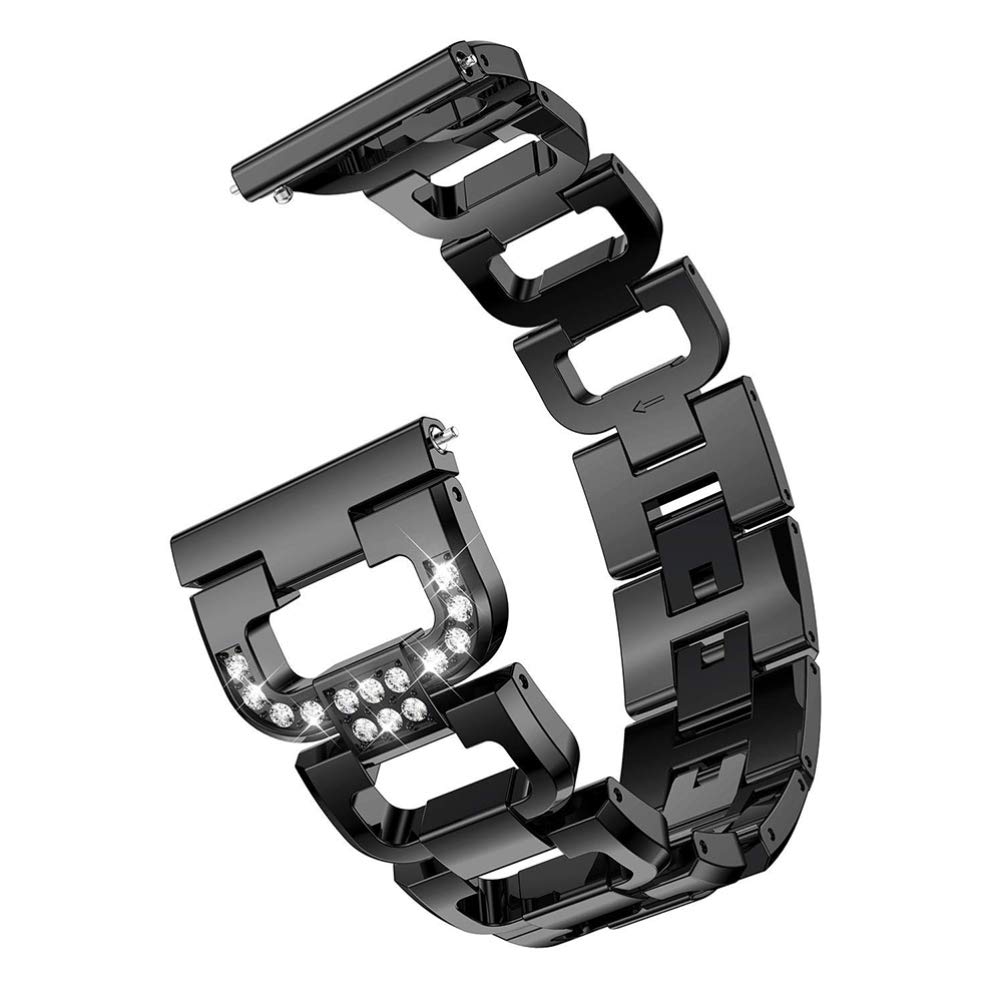 Hemobllo Rhinestone Smartwatch Band - Elegant Metal Replacement Strap with Crystal Accents for Apple Watch & Samsung Galaxy Watch - Perfect for Parties, Weddings & Formal Occasions