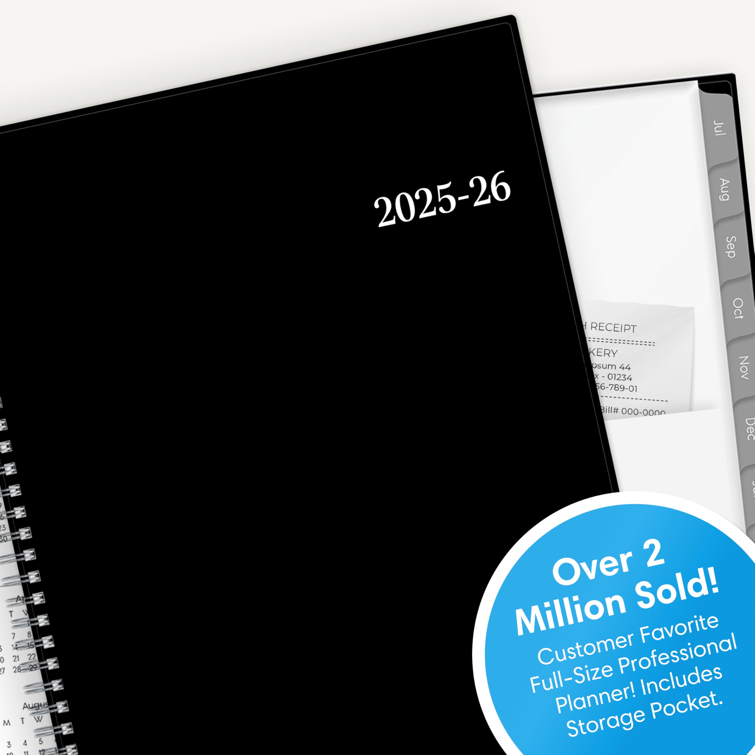Blue Sky 2025-2026 Academic Planner - Weekly & Monthly Calendar from July to June, 8.5