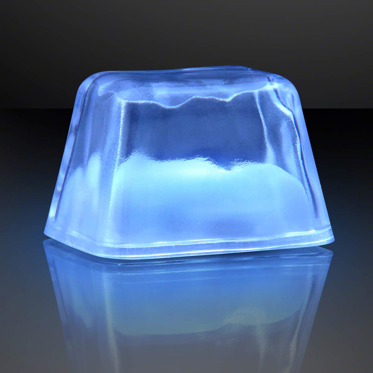 Glow in The Dark Ice Cubes - 12 Pack LED Light Up Ice Cubes for Drinks, Cocktails & Parties - Cool Blue Light Up Ice Cubes for Halloween, Birthday & Nightclub Events