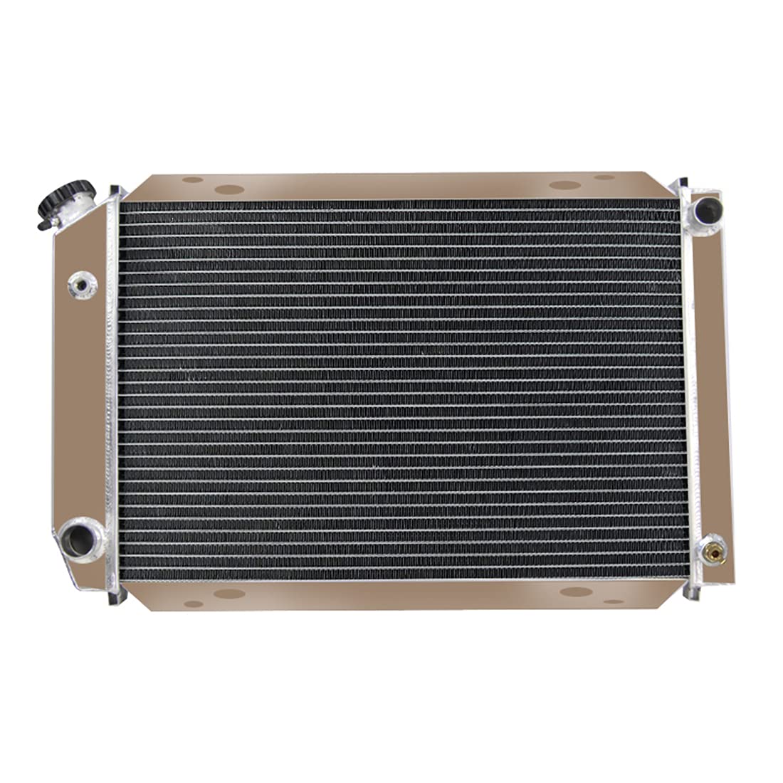 Ford Mustang 1980-1993 Aluminum Radiator Kit - 3 Row Full Aluminum Radiator with Fan Shroud & Thermostat Relay | Fits Thunderbird 80-88, Mercury Cougar 80-88, Lincoln Mark VII 84-92 | Perfect for Engine Cooling & Performance Upgrades