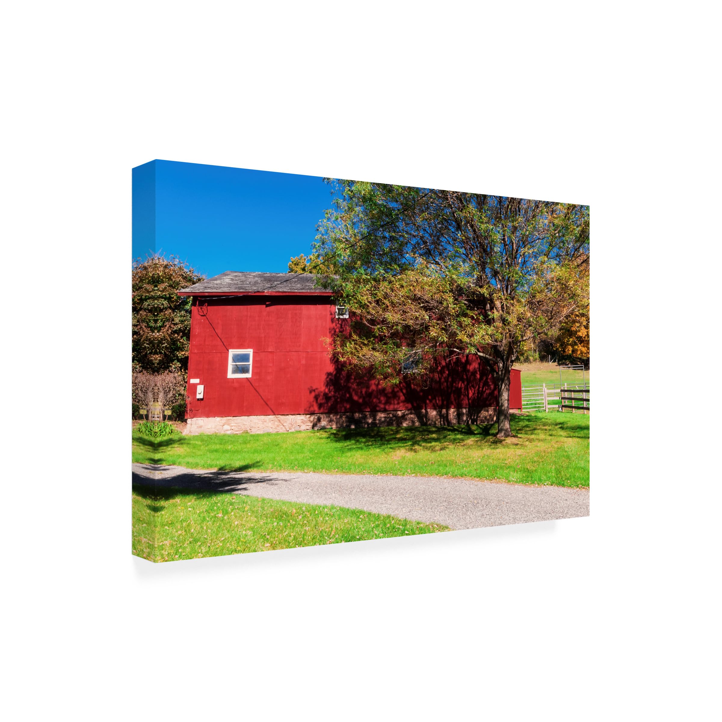 Anthony Paladino 'The Red Barn' Canvas Art Print - Premium Trademark Fine Art Wall Decor for Living Room, Bedroom & Office