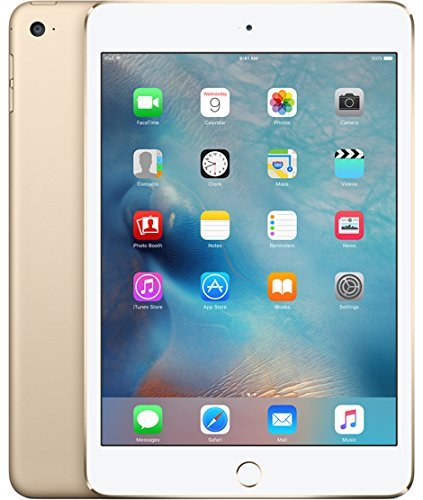 Apple iPad Mini 4 64GB Wi-Fi + Cellular Unlocked Gold (Renewed) - Portable Tablet for Work, Travel & Entertainment