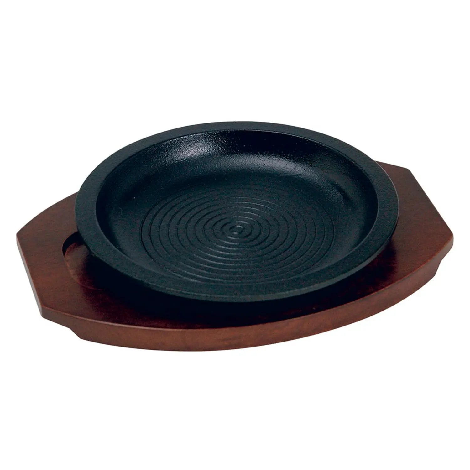Asahi Chuzo Cast Iron Power Plate Deep Sizzler Platter - Premium Japanese Grill Plate for Steak, Fajitas & Sizzling Dishes - Perfect for Indoor/Outdoor Cooking & Serving