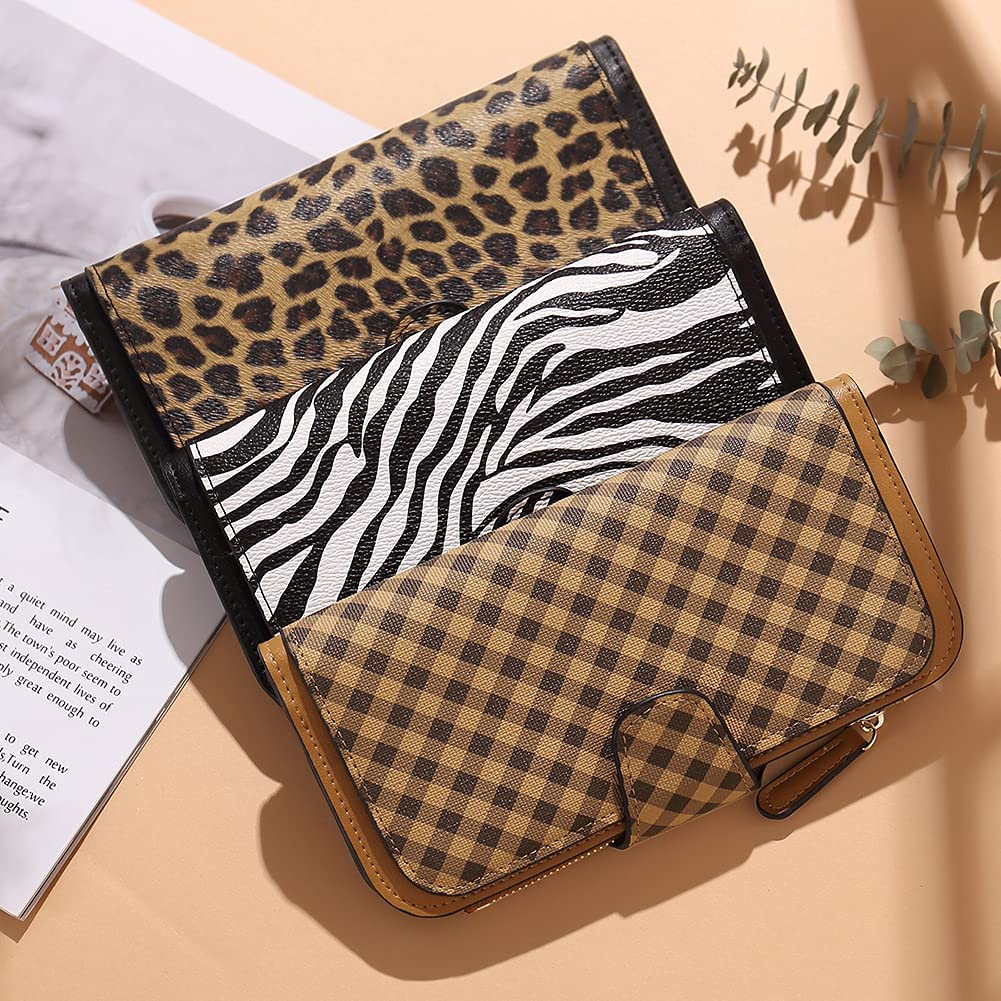 CLUCI Women's Leather RFID Wallet - Trifold Card Holder with ID Window for Daily Use