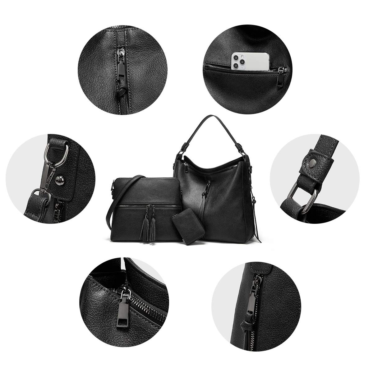 Stylish Women's Fashion Handbag Set - Tote, Shoulder Bag, Wallet & Satchel Purse for Work, Travel & Daily Use