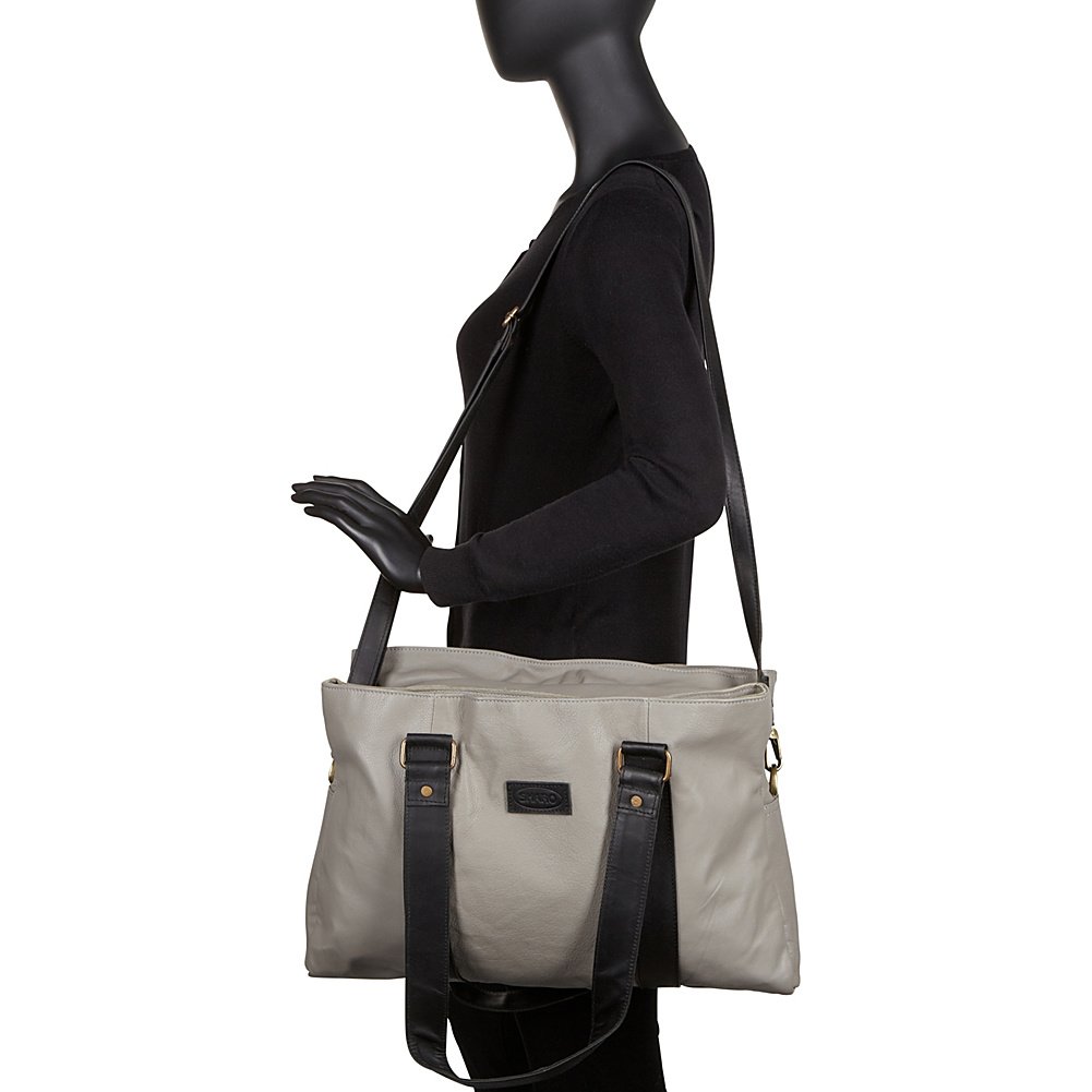 Sharo S-600 Genuine Leather Laptop Tote Bag with Adjustable Shoulder Strap - Premium Work Bag for Women & Men, Perfect for Office, Business Travel and Daily Commute