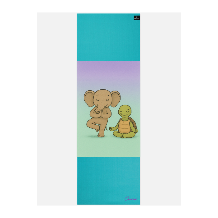 Custom Personalized Yoga Mat 6mm Thick - Non-Slip Eco-Friendly Turquoise Design for Home & Studio Workouts - Perfect for Yoga, Pilates & Meditation