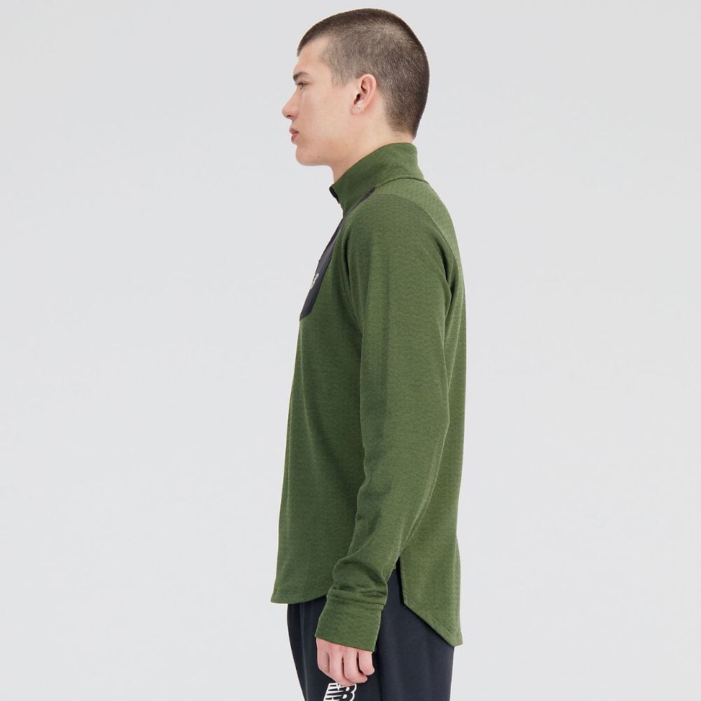 New Balance Men's Heat Grid Half Zip Pullover - Lightweight Running & Training Jacket for Cold Weather Workouts & Outdoor Activities