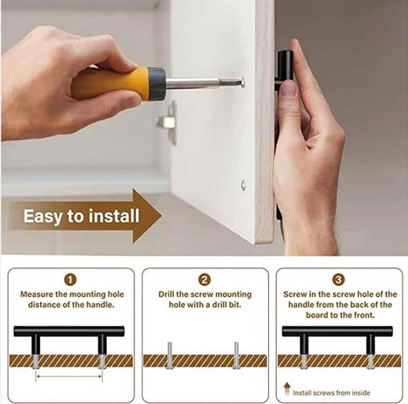 Harper Gold Cabinet Pulls - Pack of 10 | 6 ¾ Inch Total Length, 5 Inch Screw Spacing - Mid-Century Modern Drawer Handles - Elegant Kitchen Cabinet Hardware for Cabinets, Dressers & Furniture (Gold Finish)