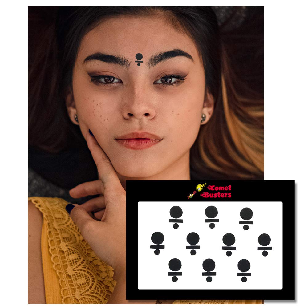 Handcrafted Traditional Black Bindi for Women - 9mm Indian Forehead Decoration - Perfect for Weddings, Festivals & Cultural Events (BIN058)
